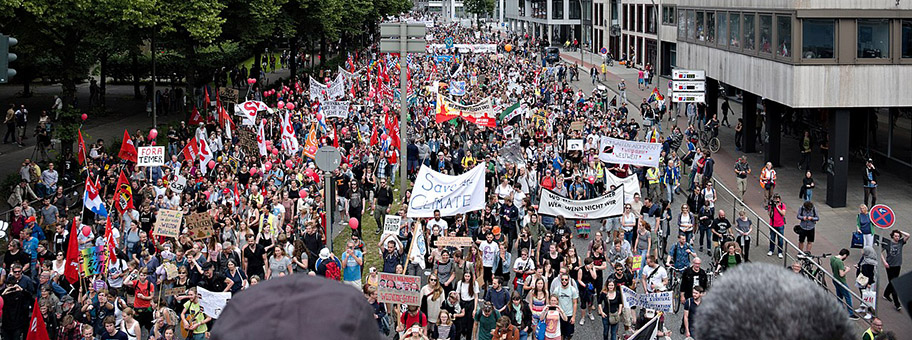 Demonstration während des G20 Gipfels in Hamburg.