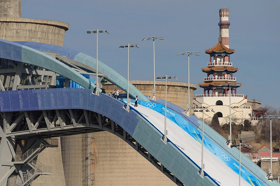 Olympische Spiele in Peking (Big Air), Februar 2022.