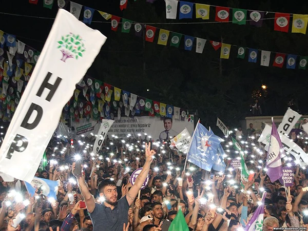 HDP Wahlveranstaltung in Diyarbakır, Juni 2018.