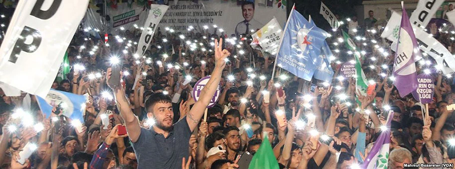 HDP Wahlveranstaltung in Diyarbakır, Juni 2018.