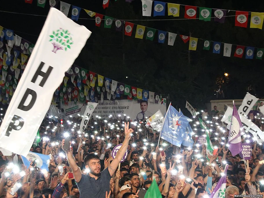 HDP Wahlveranstaltung in Diyarbakır, Juni 2018.