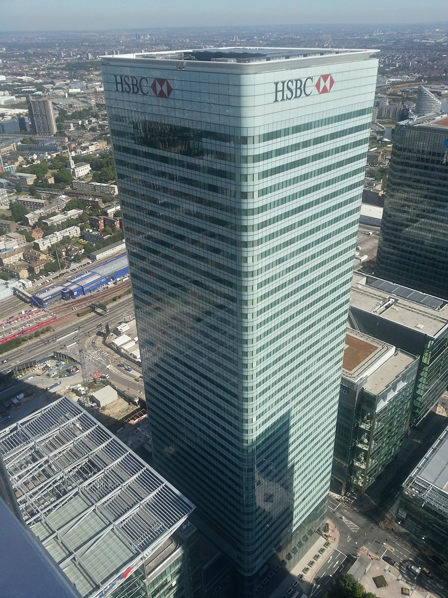 HSBC Gebäude in London, England.