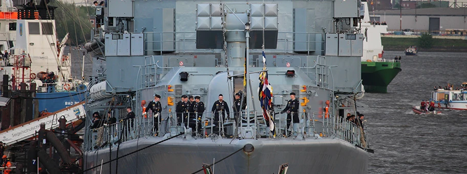 130 Meter deutsche „Gestaltungsmacht“: Die Fregatte „Augsburg“ soll einen französischen Marineverband unterstützen.