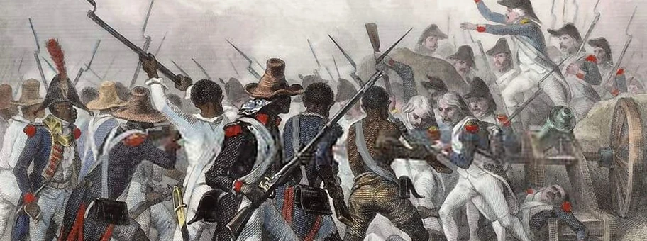 Haiti 1802. Truppen von Napoleon kämpfen gegen aufständische Sklaven während der Haitianischen Revolution. Die französischen BürgerInnen in Paris wollen konsumieren. Und die ökonomische Grundlage ist die Akkumulation, die Anhäufung von Reichtum. Diese beruht direkt auf der Sklaverei.