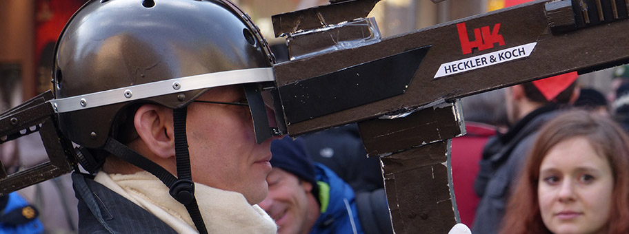 Demonstration gegen die Sichtheitskonferenz in München, Februar 2014.