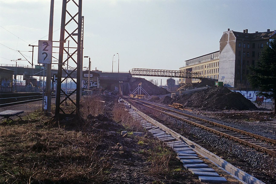 Behelfsüberbau in Leipzig Ost.