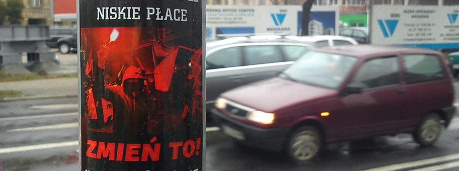 Strassenpropaganda in Poznan, Polen.