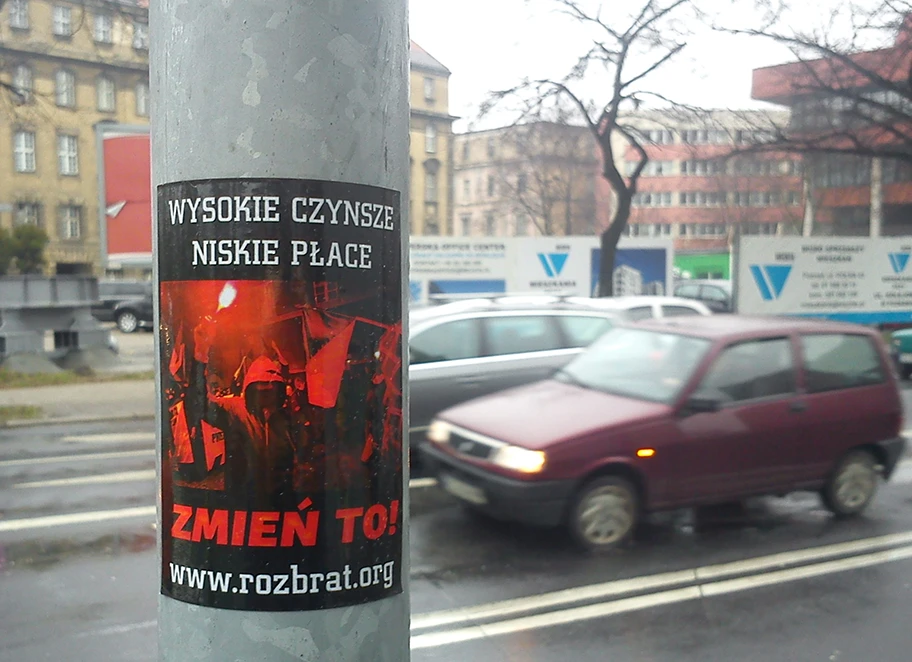 Strassenpropaganda in Poznan, Polen.