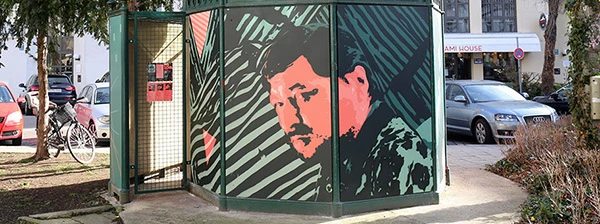 Portrait von Rainer Werner Fassbinder in München.