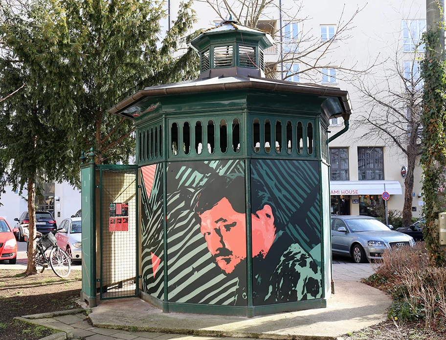 Portrait von Rainer Werner Fassbinder in München.