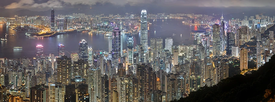 Skyline von Hong Kong.