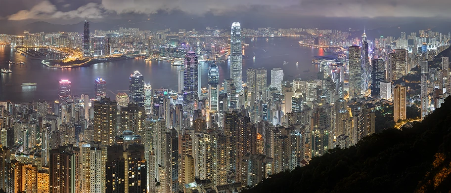 Skyline von Hong Kong.