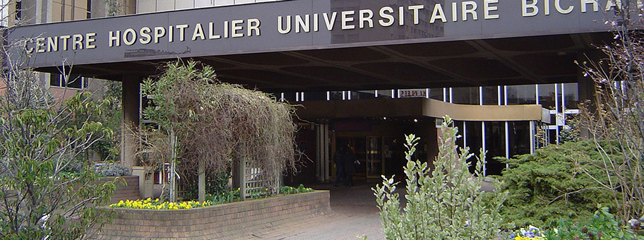 Eingang zu einem Spital in Paris.