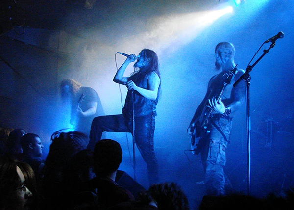 Die finnische Black Metal Band Horna live in Paris, September 2007.
