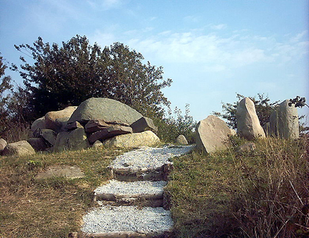 Hügelgrab auf der Insel Rügen.