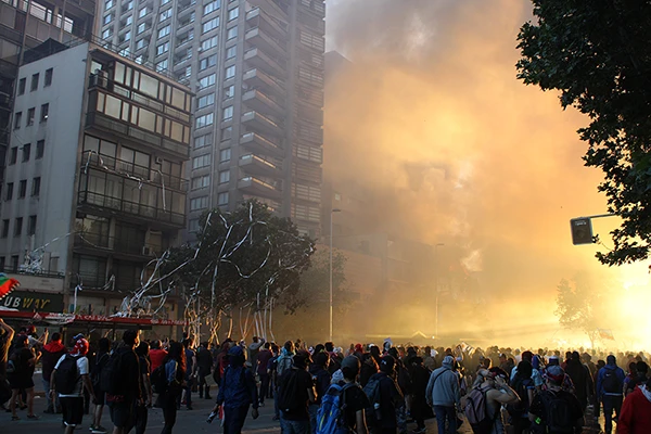 Proteste in Santiago de Chile, 28. Oktober 2019.