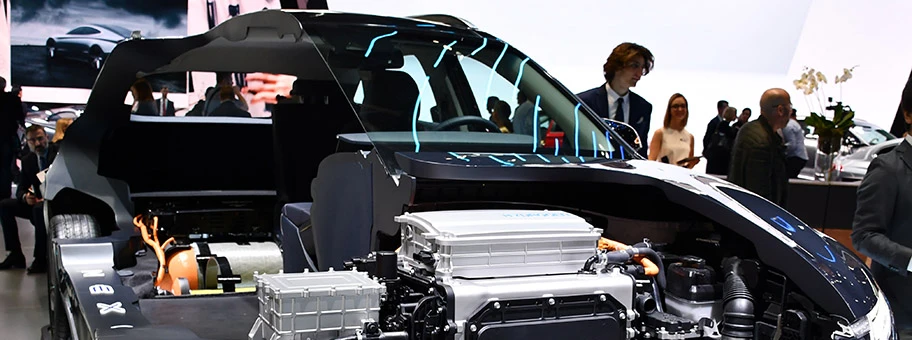 Hyundai NEXO Hydrogen Fuel Cell Car beim Autosalon Genf 2018.