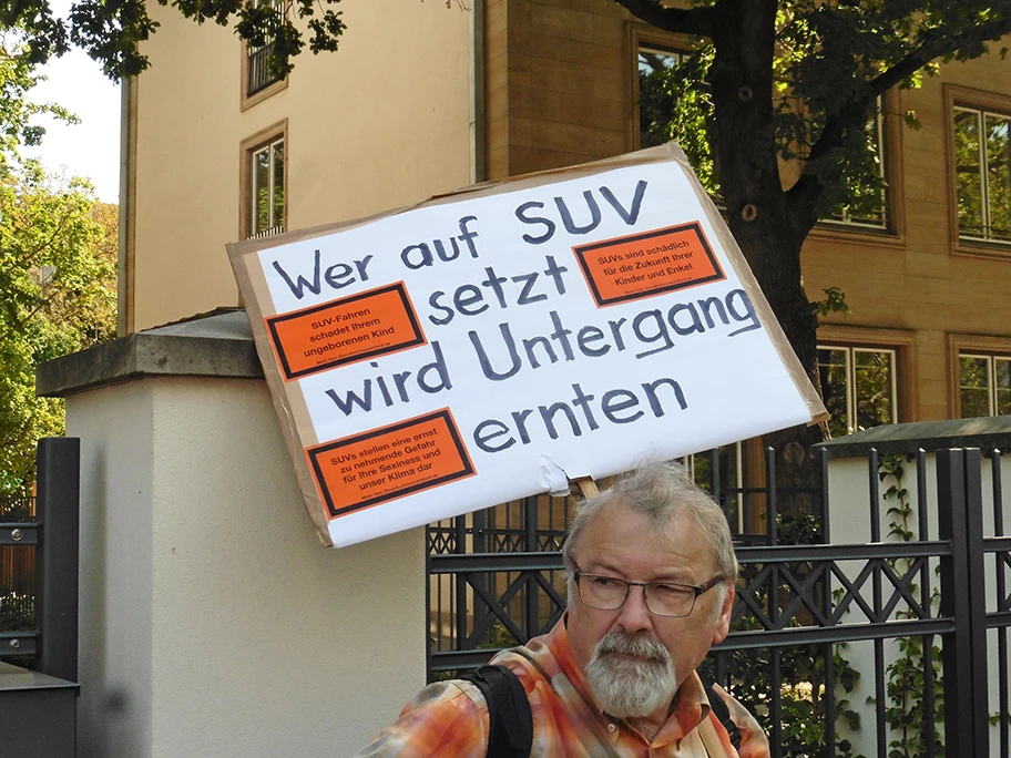 Verkehrswende Demo #aussteigen zur IAA in Frankfurt, September 2019.