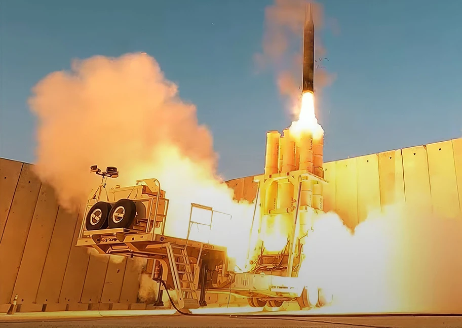 Das antiballistische Raketenabwehrsystem "Arrow 3", hergestellt von Israel Aerospace Industries Ltd.