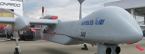 Aufklärungsdrohne IAI Heron TP, ILA 2018.