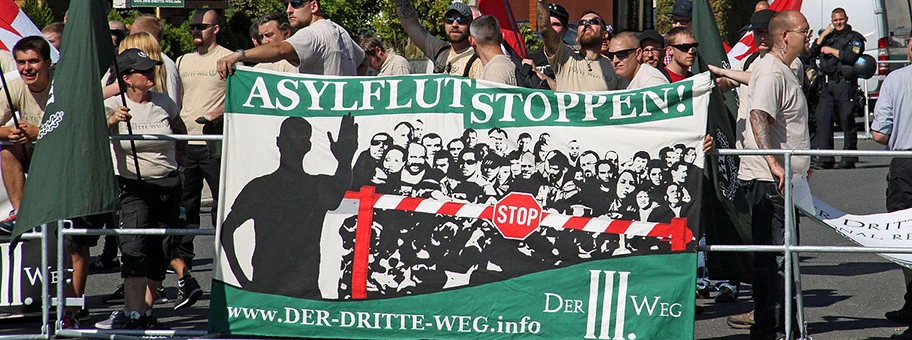 Demonstration der neonazistischen Partei «Der III Weg» in Fürth.