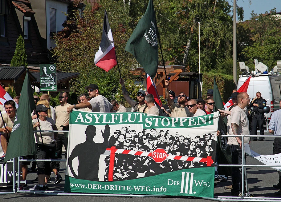 Demonstration der neonazistischen Partei «Der III Weg» in Fürth.