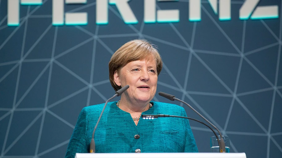 Angela Merkel in Hamburg, April 2017.