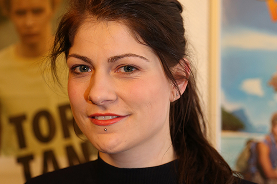 Die deutsche Filmregisseurin und Drehbuchautorin Katrin Gebbe bei der Vorstellung ihres Kinofilms «Tore tanzt» im ApolloKino Center Ibbenbüren in Ibbenbüren.