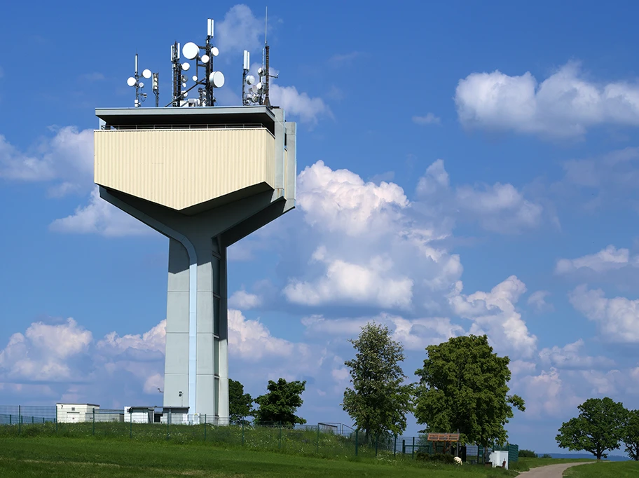 Wasserturm in Iggingen, Deutschland.