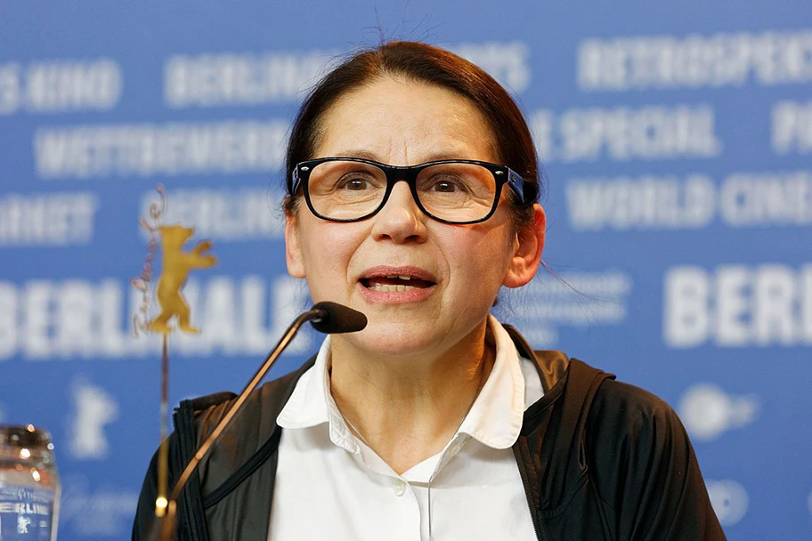 Die ungarische Regisseurin Ildikó Enyedi bei der Pressekonferenz zu Körper und Seele (On Body and Soul) an der Berlinale 2017.