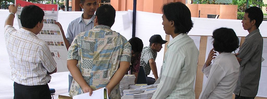 Wahlen in Indonesien.