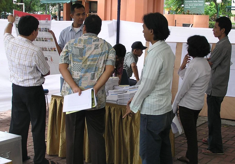 Wahlen in Indonesien.