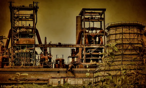 Industrie-Ruine Hochofenwerk Phoenix-West in Dortmund.