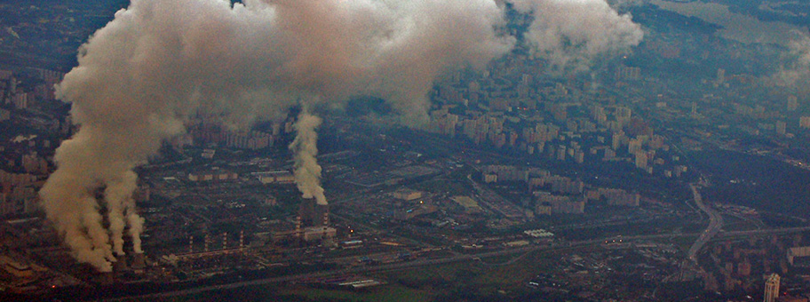 Industriegelände in Dolgoprudny, Russland.