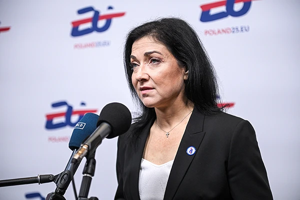 Katherina Reiche, Bundesministerin für Wirtschaft und Energie, an einem informellen Treffen der EU-Energieminister am 13. Mai 2025.
