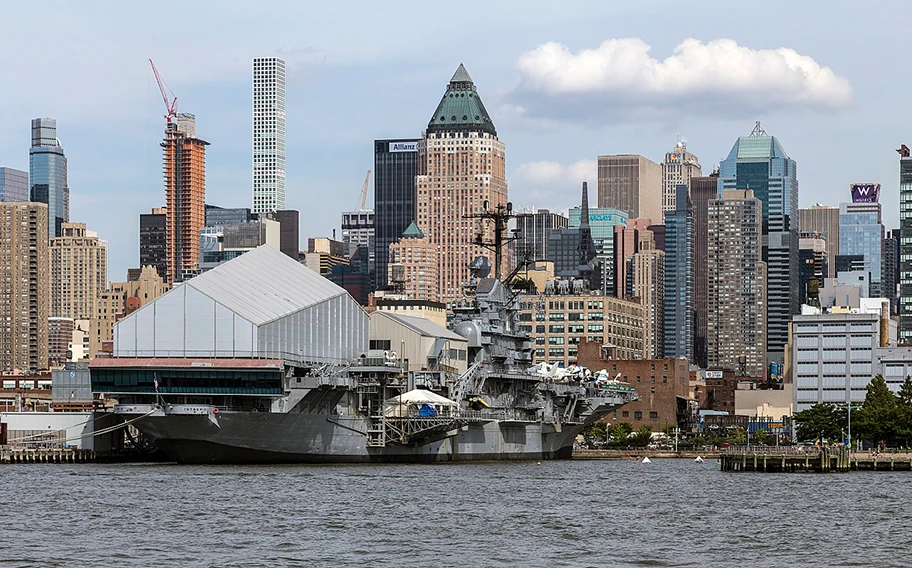 West Side-Skyline von Manhattan, New York.