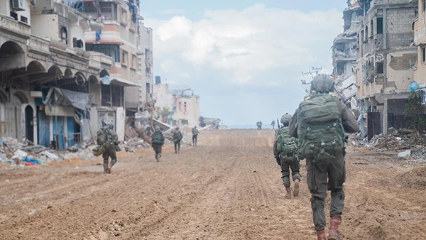 Israelische Soldaten im Gaza Streifen am 13. Februar 2024.