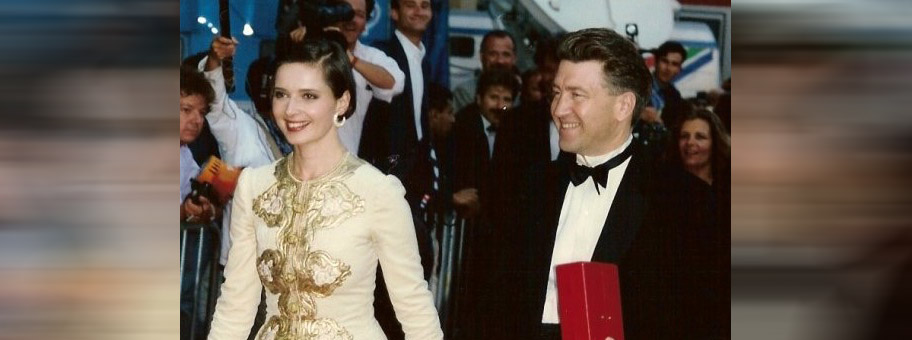 Isabella Rossellini und David Lynch am Film Festival von Cannes, 1990.