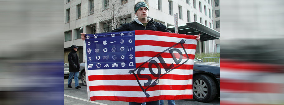 Proteste in Washington DC bei der zweiten Amtseinführung von George W. Bush, Januar 2005.