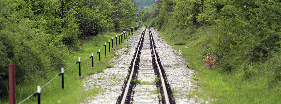 Streckengleis Richtung Višegrad.