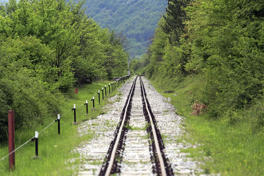 Streckengleis Richtung Višegrad.