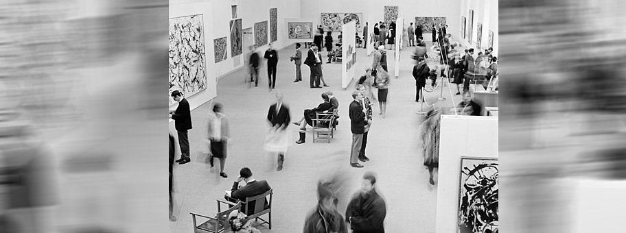 Jackson Pollock Ausstellung in Stockholm, 1963.