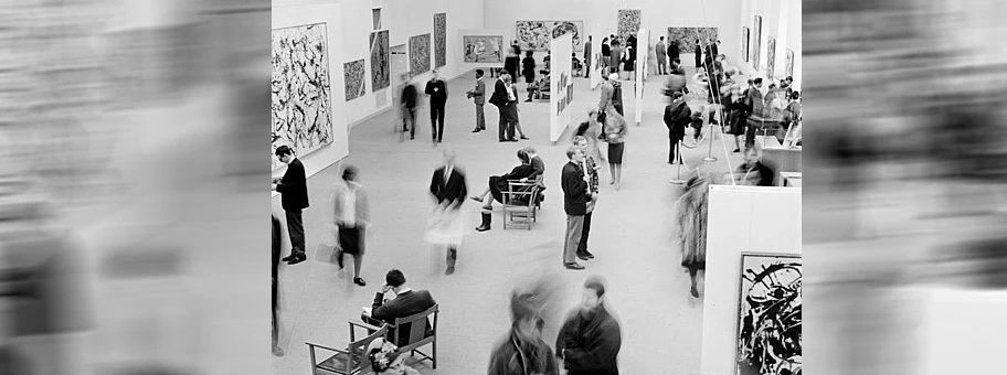 Jackson Pollock Ausstellung in Stockholm, 1963.