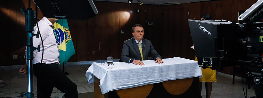 Jair Bolsonaro während einer Fernsehansprache, März 2021.