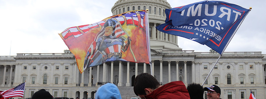 Protest von Trump-Anhängern vor dem Capitol in Washington, 6.
