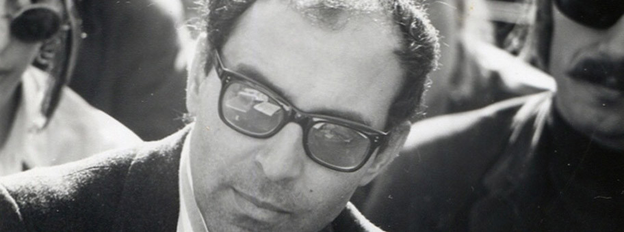 Der Regisseur Jean-Luc Godard in Berkeley, 1968.
