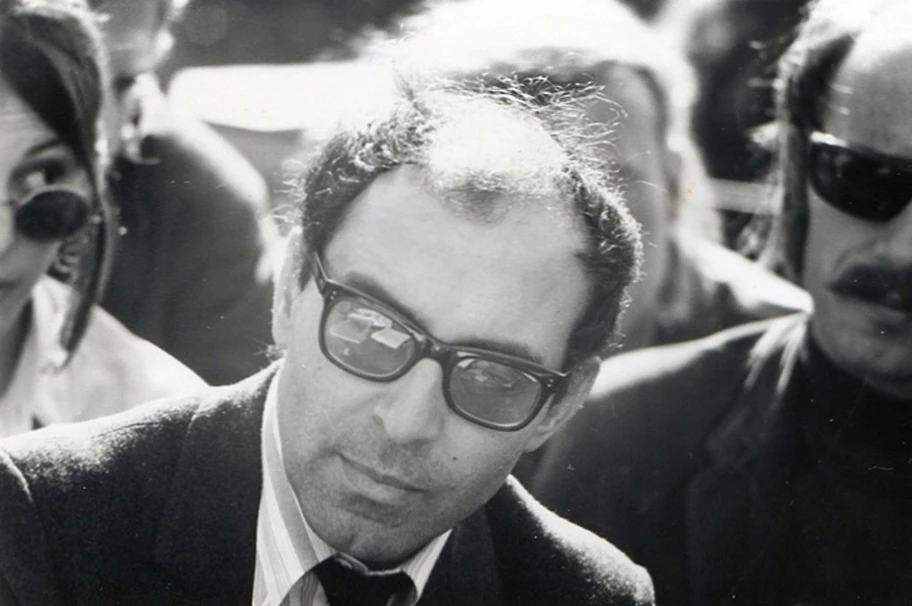 Der Regisseur Jean-Luc Godard in Berkeley, 1968.