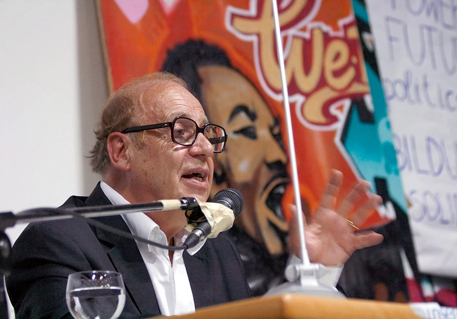 Jean Ziegler im besetzten Audimax an der Universität in Wien, 2009.