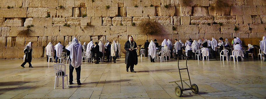 Klagemauer bei Nacht, Jerusalem.