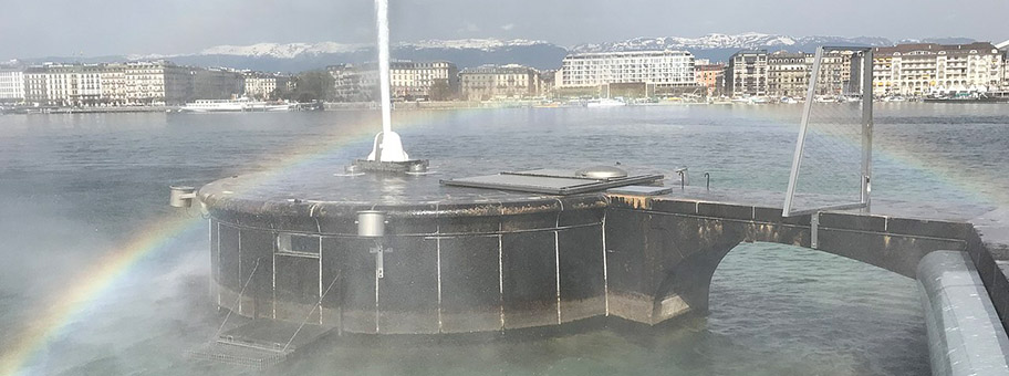 Springbrunnen von Genf.